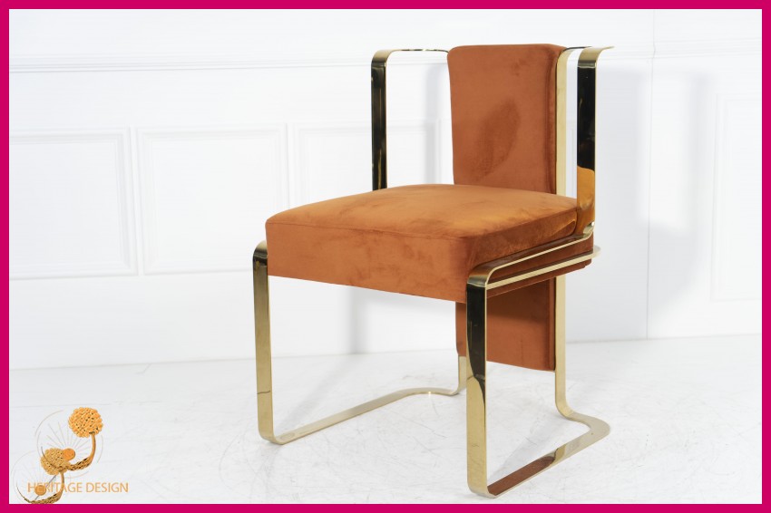 Gold Plated Metal Chair Design